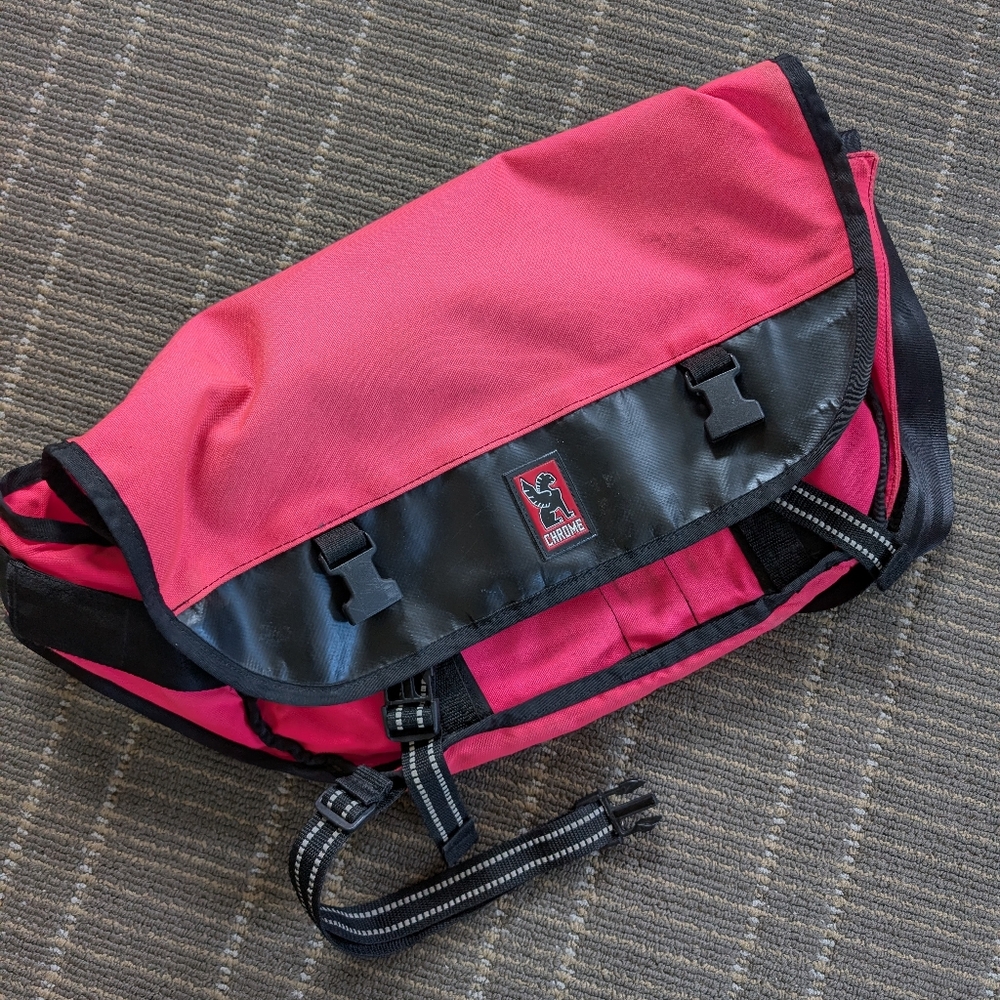 Chrome Industries Hot Pink and Black Messenger Bag